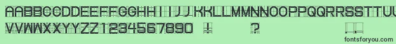 Knotty Font – Black Fonts on Green Background