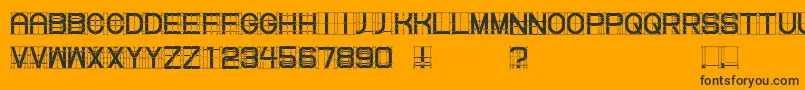 Knotty Font – Black Fonts on Orange Background