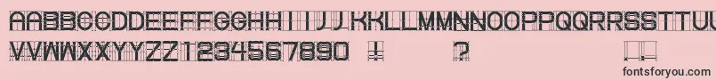 Knotty Font – Black Fonts on Pink Background