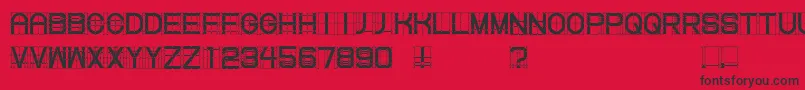 Knotty Font – Black Fonts on Red Background