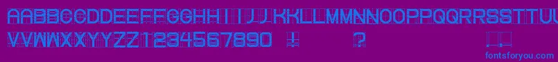 Knotty Font – Blue Fonts on Purple Background