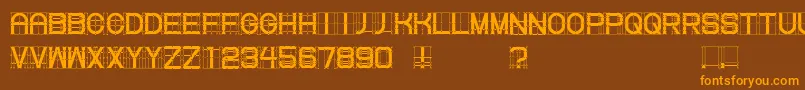 Knotty Font – Orange Fonts on Brown Background