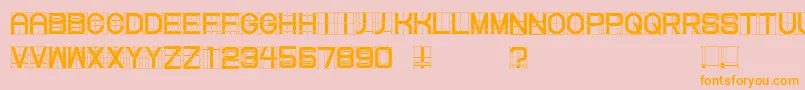 Knotty Font – Orange Fonts on Pink Background