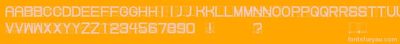 Knotty Font – Pink Fonts on Orange Background