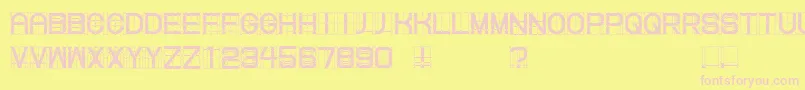 Knotty Font – Pink Fonts on Yellow Background