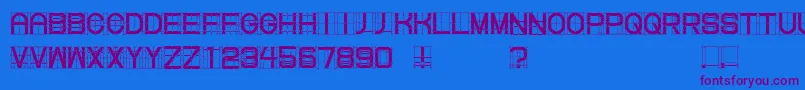 Knotty Font – Purple Fonts on Blue Background