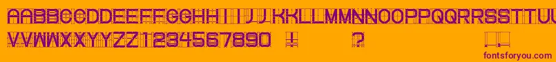 Knotty Font – Purple Fonts on Orange Background
