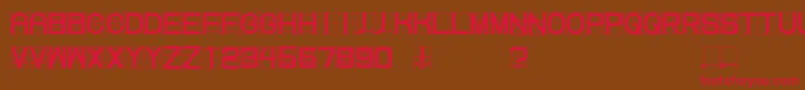 Knotty Font – Red Fonts on Brown Background