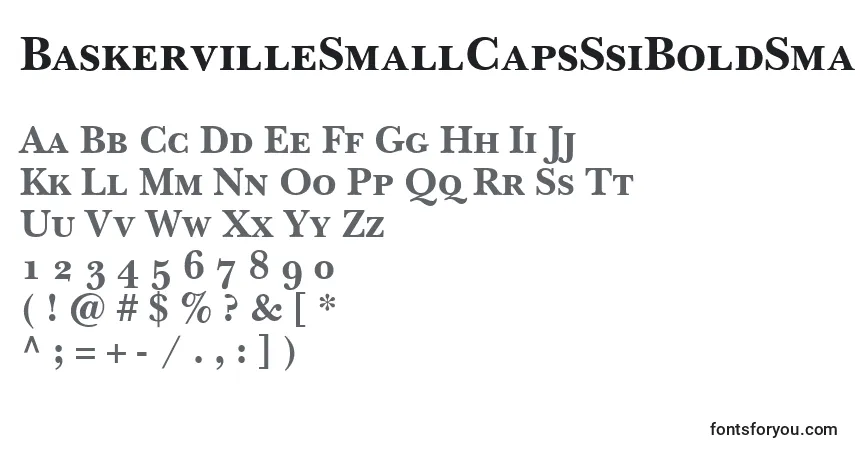 Шрифт BaskervilleSmallCapsSsiBoldSmallCaps – алфавит, цифры, специальные символы