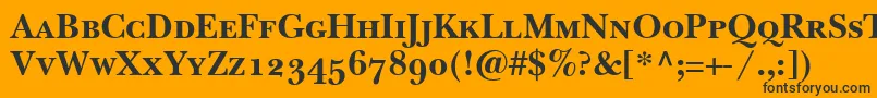 BaskervilleSmallCapsSsiBoldSmallCaps Font – Black Fonts on Orange Background