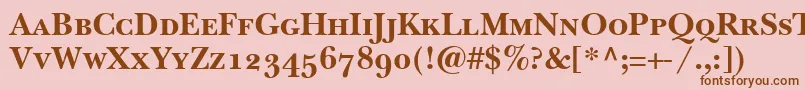 BaskervilleSmallCapsSsiBoldSmallCaps Font – Brown Fonts on Pink Background