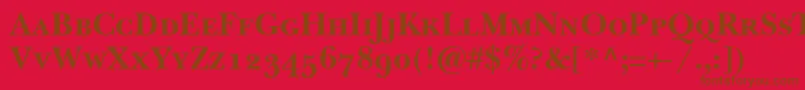 BaskervilleSmallCapsSsiBoldSmallCaps Font – Brown Fonts on Red Background