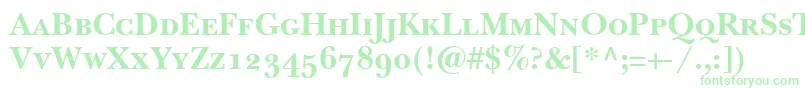 BaskervilleSmallCapsSsiBoldSmallCaps-fontti – vihreät fontit valkoisella taustalla