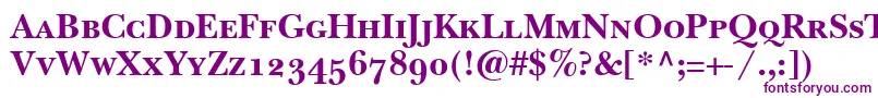 Шрифт BaskervilleSmallCapsSsiBoldSmallCaps – фиолетовые шрифты на белом фоне
