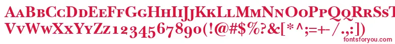 BaskervilleSmallCapsSsiBoldSmallCaps Font – Red Fonts on White Background