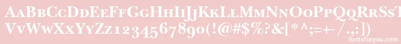 BaskervilleSmallCapsSsiBoldSmallCaps Font – White Fonts on Pink Background