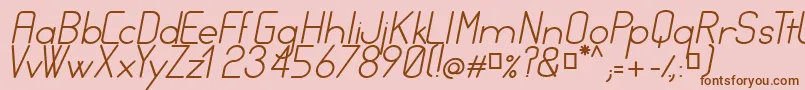 FocusItalic Font – Brown Fonts on Pink Background