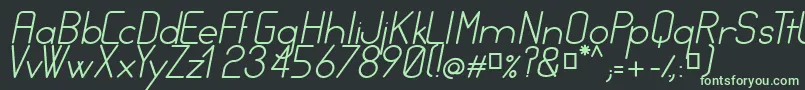 FocusItalic Font – Green Fonts on Black Background