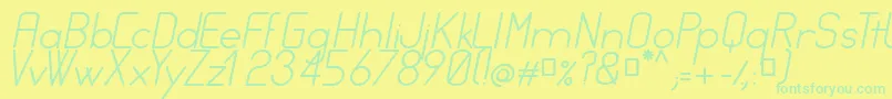 FocusItalic Font – Green Fonts on Yellow Background