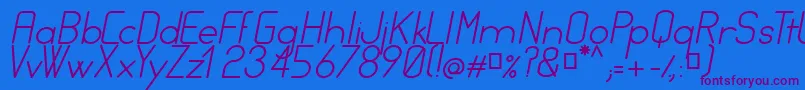 FocusItalic Font – Purple Fonts on Blue Background