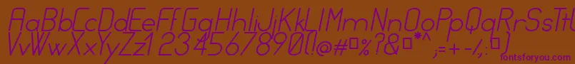 FocusItalic Font – Purple Fonts on Brown Background