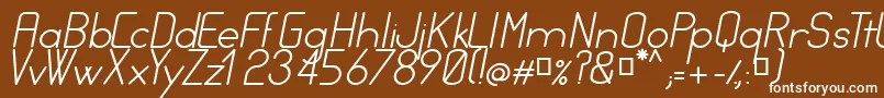 FocusItalic Font – White Fonts on Brown Background