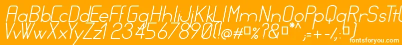 FocusItalic Font – White Fonts on Orange Background