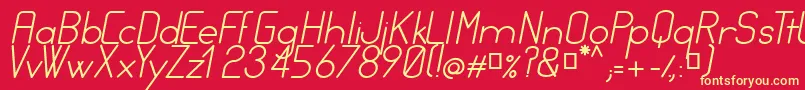 FocusItalic Font – Yellow Fonts on Red Background