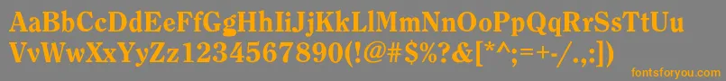 BondolineHeavy Font – Orange Fonts on Gray Background