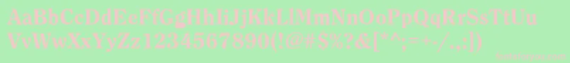 Шрифт BondolineHeavy – розовые шрифты на зелёном фоне