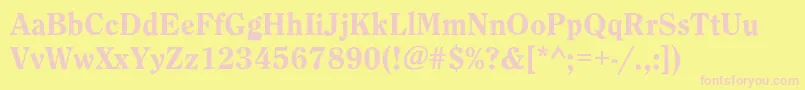BondolineHeavy Font – Pink Fonts on Yellow Background