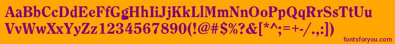 BondolineHeavy Font – Purple Fonts on Orange Background