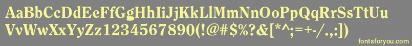 BondolineHeavy Font – Yellow Fonts on Gray Background