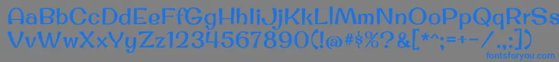 フォントOriginalsurferRegular – 灰色の背景に青い文字