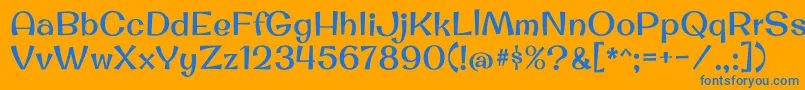 OriginalsurferRegular Font – Blue Fonts on Orange Background