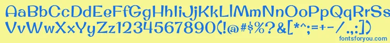 OriginalsurferRegular Font – Blue Fonts on Yellow Background