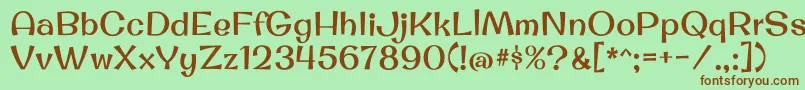 OriginalsurferRegular Font – Brown Fonts on Green Background