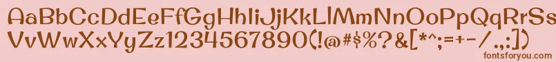 OriginalsurferRegular Font – Brown Fonts on Pink Background