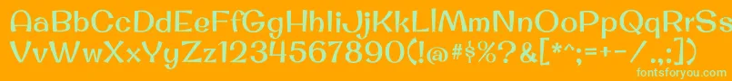 OriginalsurferRegular Font – Green Fonts on Orange Background