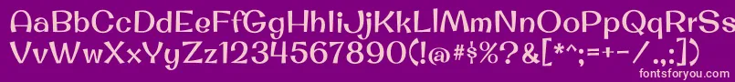 OriginalsurferRegular Font – Pink Fonts on Purple Background