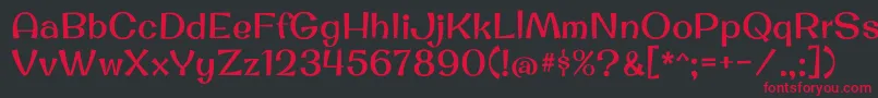 OriginalsurferRegular Font – Red Fonts on Black Background