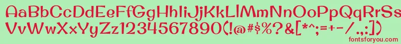 OriginalsurferRegular Font – Red Fonts on Green Background