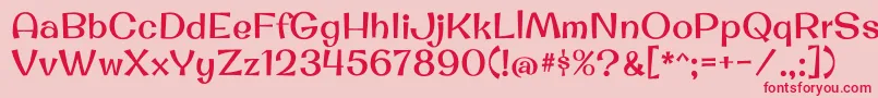 OriginalsurferRegular Font – Red Fonts on Pink Background