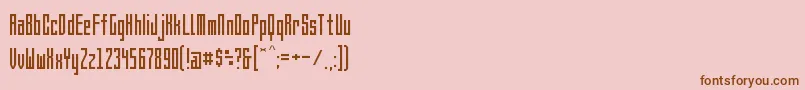 BrightontwoSquareNbp-Schriftart – Braune Schriften auf rosa Hintergrund