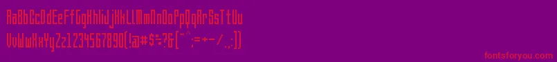 BrightontwoSquareNbp Font – Red Fonts on Purple Background