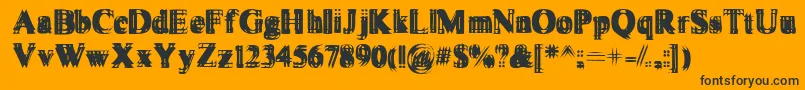 fuente Vibrato – Fuentes Negras Sobre Fondo Naranja