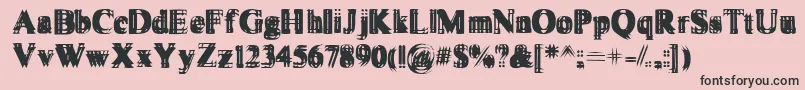Шрифт Vibrato – чёрные шрифты на розовом фоне
