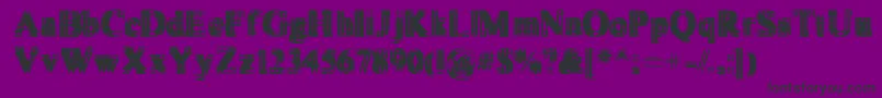 Vibrato-fontti – mustat fontit violetilla taustalla