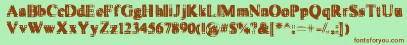 Vibrato-fontti – ruskeat fontit vihreällä taustalla