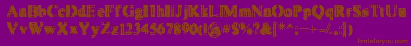 Vibrato Font – Brown Fonts on Purple Background